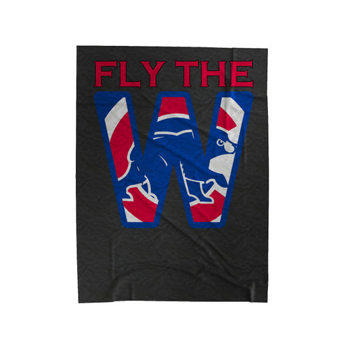 Cubs Win Logo Velveteen Blanket