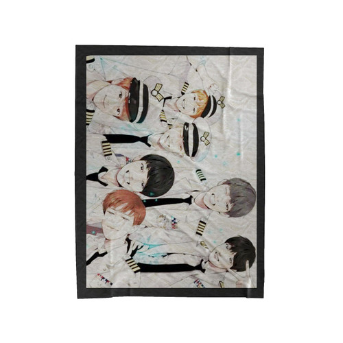 Cute Bts Members Velveteen Blanket