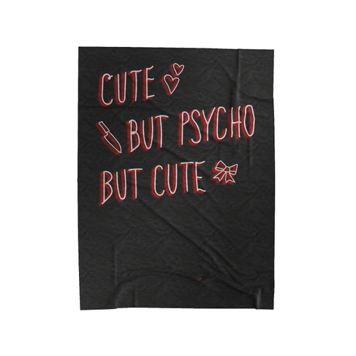 Cute But Psycho Art 2 Velveteen Blanket