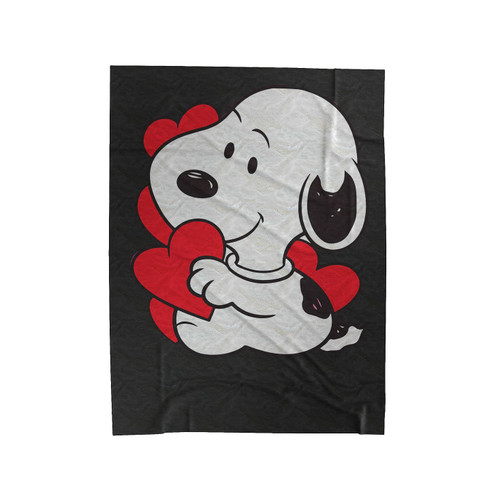 Cute Dog In Love Velveteen Blanket
