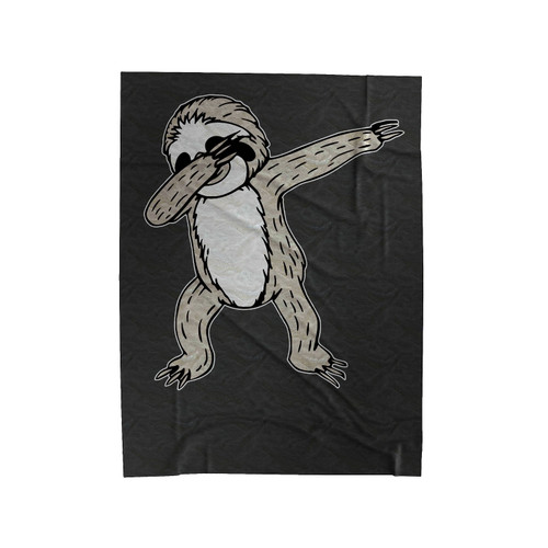 Cute Sloth Dabbing Velveteen Blanket