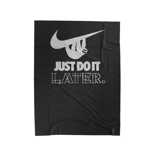 Cute Sloth Just Do It Velveteen Blanket