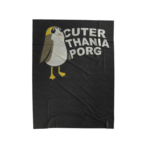 Cuter Than A Porg Velveteen Blanket