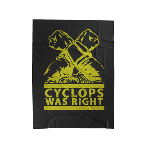 Cyclops Was Right Velveteen Blanket