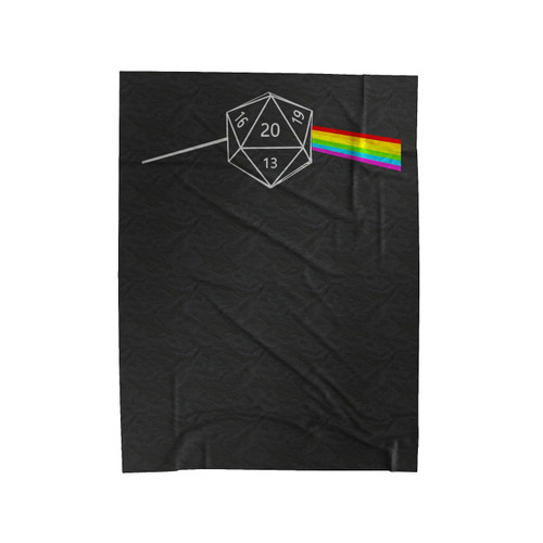D20 Dice Prism Funny Dungeons And Dragons Velveteen Blanket