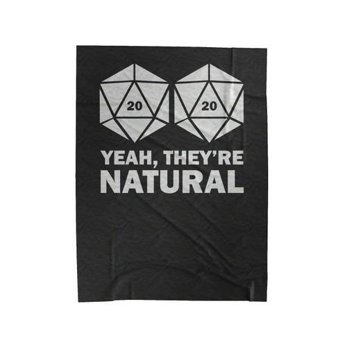 D20 Yeah They're Natural D&D Velveteen Blanket