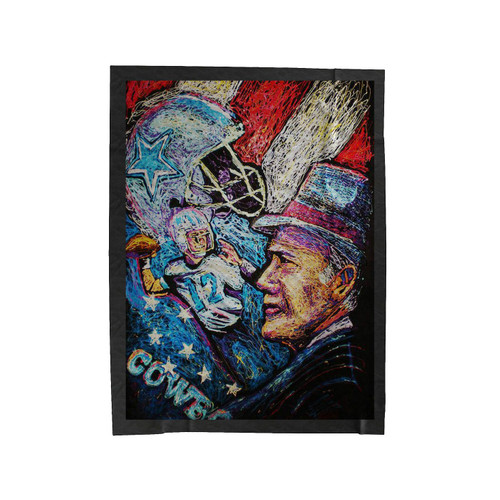 Dallas Cowboys Bassball Velveteen Blanket
