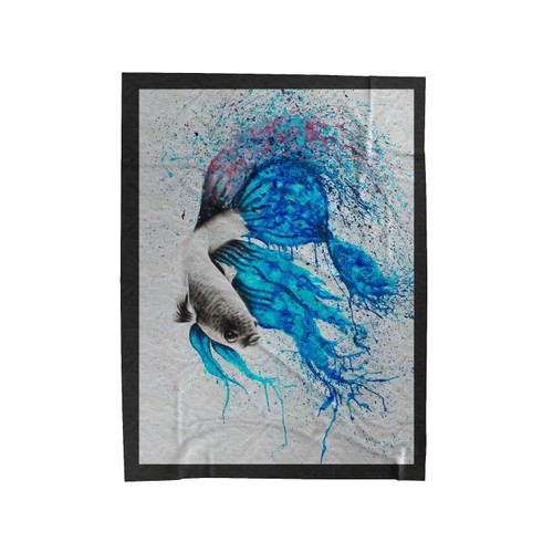 Dancing Gourami Painting Art Velveteen Blanket