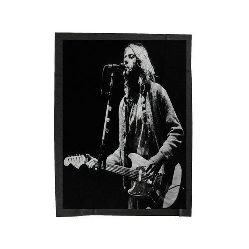 Dark Kurt Cobain Velveteen Blanket