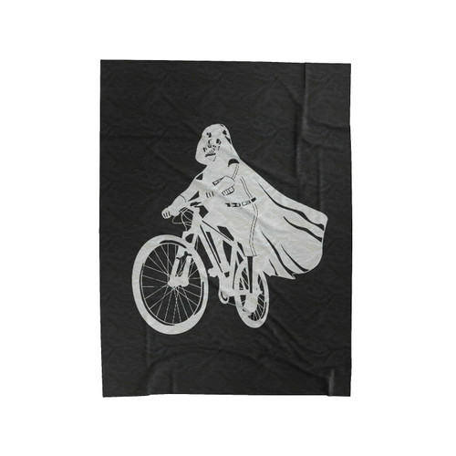 Darth Vader Is Riding A Bicycle Velveteen Blanket