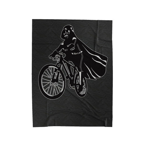 Darth Vader Is Riding Bicycle Velveteen Blanket