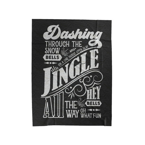 Dashing Through The Snow Velveteen Blanket