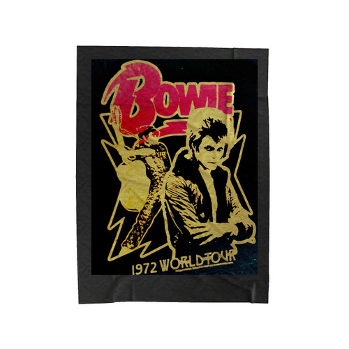 David Bowie 1972 World Tour Velveteen Blanket