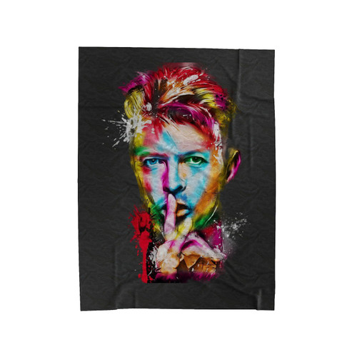 David Bowie Art Print Velveteen Blanket