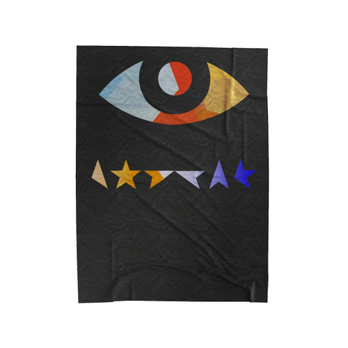 David Bowie Black Star Eye Colour Velveteen Blanket