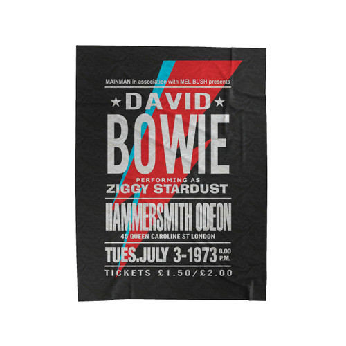 David Bowie Hammersmith 1973 Velveteen Blanket