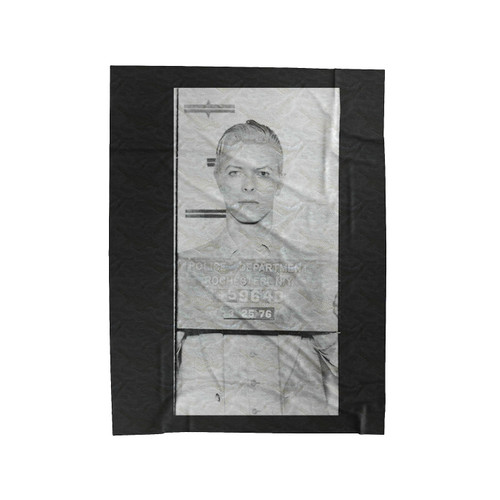 David Bowie Mugshot Velveteen Blanket