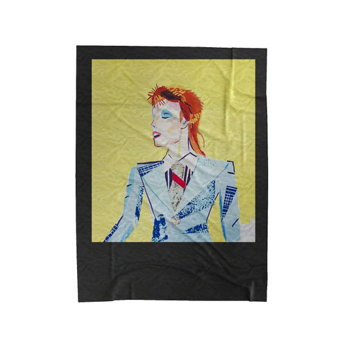 David Bowie Singer Art Velveteen Blanket