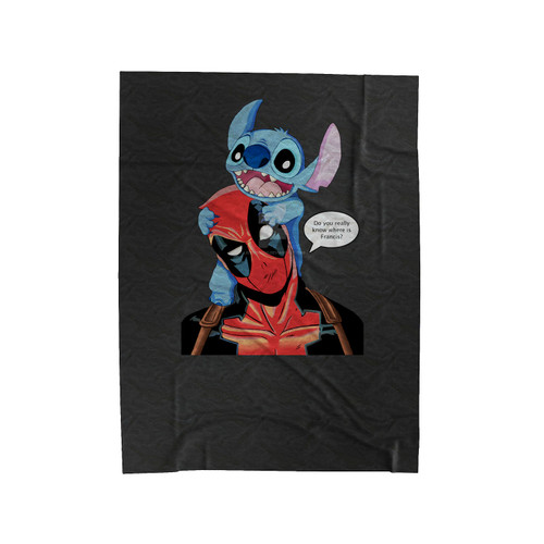 Deadpool And Stitch Super Hero Marvel Velveteen Blanket