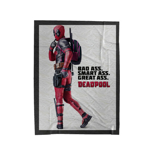 Deadpool Bad Smart Great Velveteen Blanket