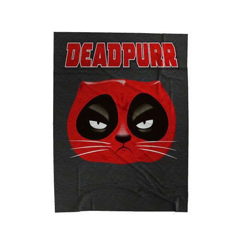 Deadpool Cat Deadpurr Velveteen Blanket