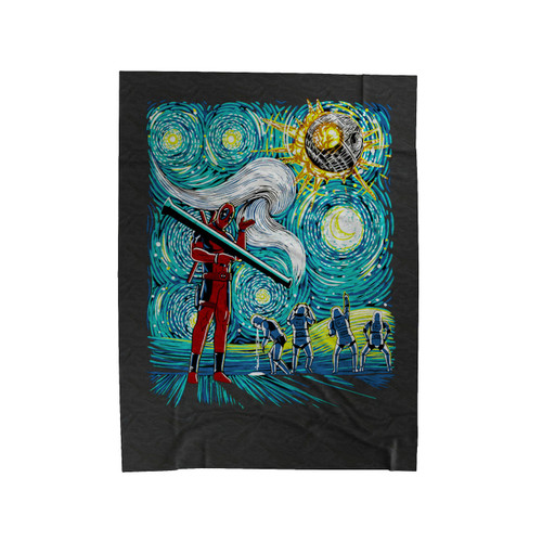 Deadpool Enters The Star Wars Universe Velveteen Blanket