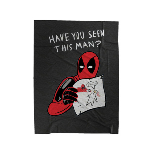 Deadpool Have You Seen This Man Ouchie Drawing Mercenary Velveteen Blanket