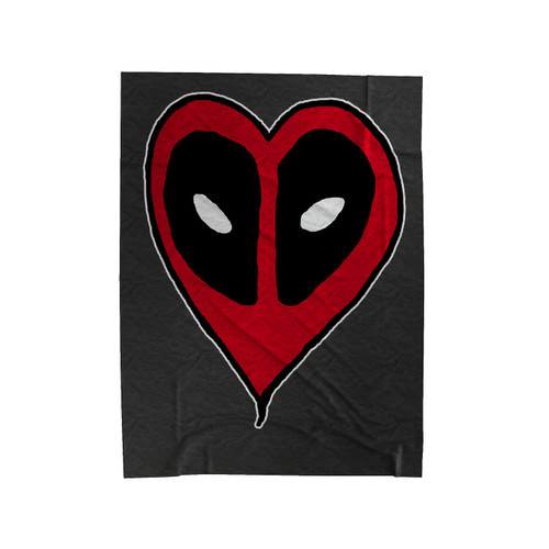 Deadpool Heart Velveteen Blanket