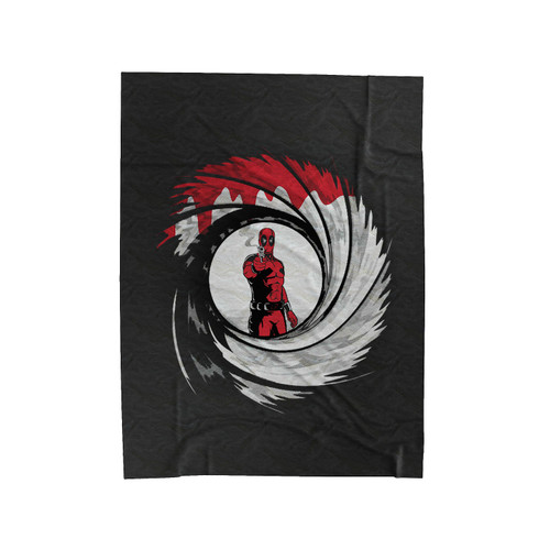 Deadpool James Bond Funny Parody Velveteen Blanket