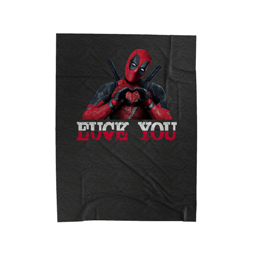 Deadpool Love You Comedy Superhero Velveteen Blanket