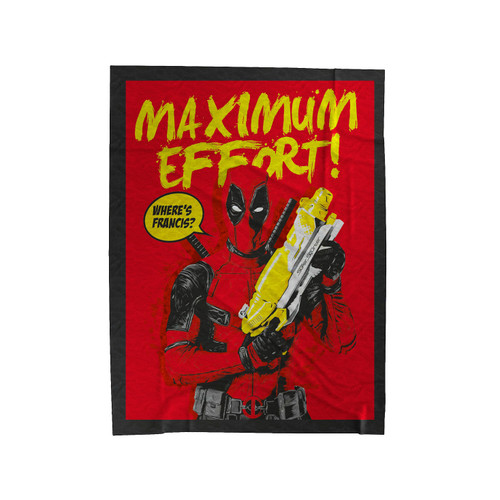 Deadpool Maximum Effort Super Shotter Velveteen Blanket