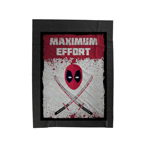 Deadpool Maximum Effort Sword Velveteen Blanket