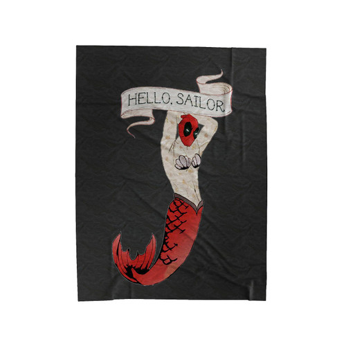 Deadpool Mermaid Sirens Funny Parody Velveteen Blanket