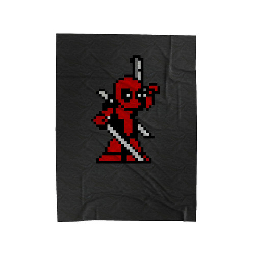 Deadpool Pixel Figure Velveteen Blanket