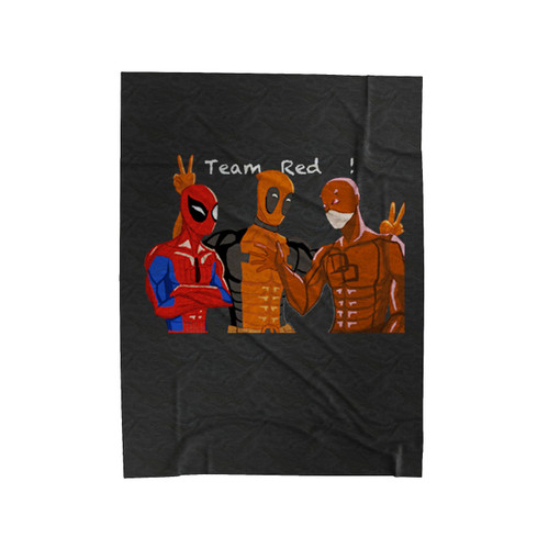 Deadpool Spiderman And The Flash Always Friend Velveteen Blanket