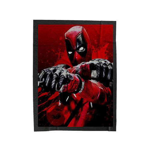 Deadpool Splash Art Velveteen Blanket
