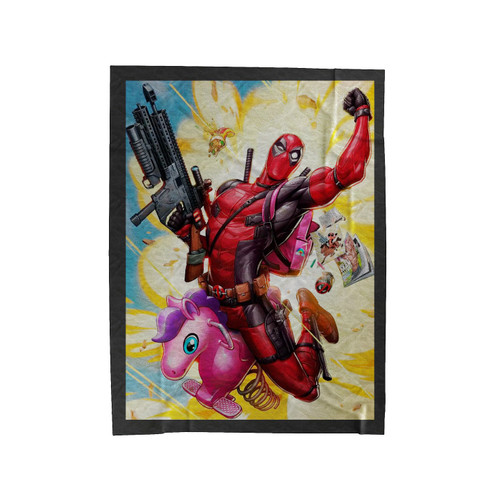 Deadpool Superhero Cartoon Velveteen Blanket