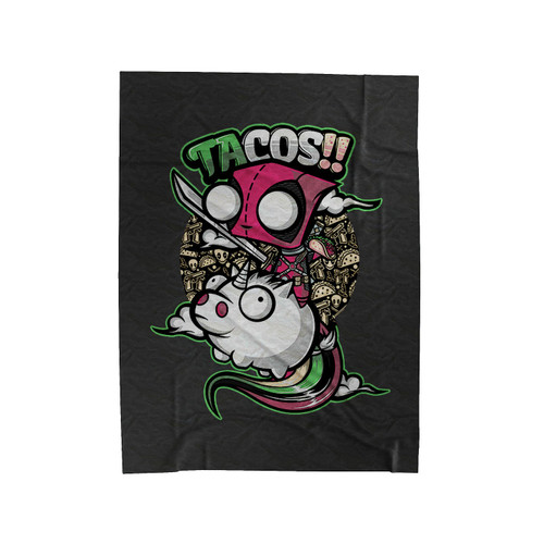 Deadpool Tacos Funny Unicorn Parody Velveteen Blanket