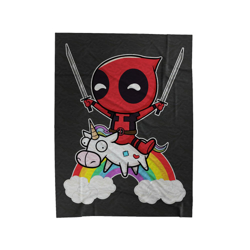 Deadpool Unicorn Funny Parody Movie Retro Summer Fashion Velveteen Blanket