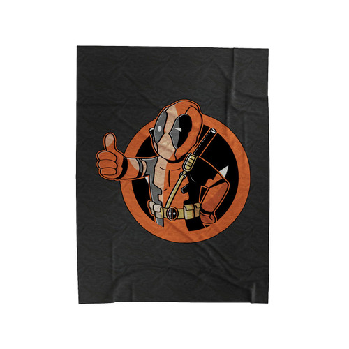 Deadpool Vault Boy Funny Parody Velveteen Blanket
