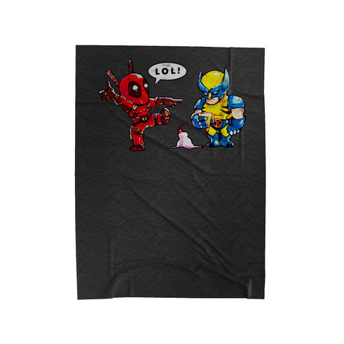 Deadpool Wolverine Ice Cream Superhero Velveteen Blanket