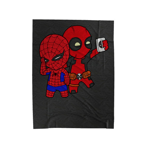 Deadpool X Spider-Man Cute Velveteen Blanket