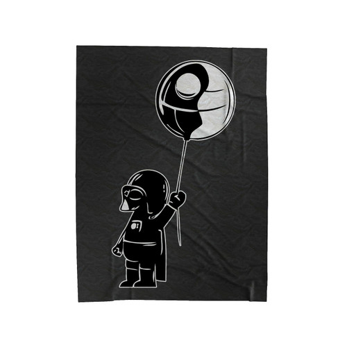 Death Star Balloon Velveteen Blanket