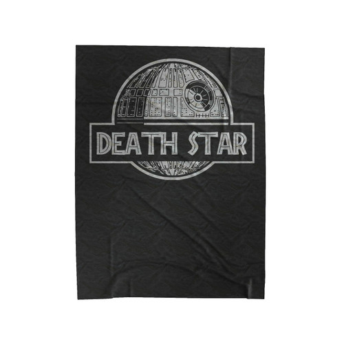 Death Star Jurassic Park Logo Velveteen Blanket