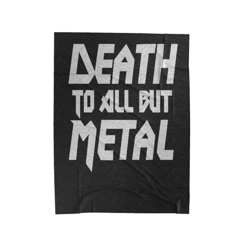 Death To All But Metal Panther Slogan Heavy Steel Metal Velveteen Blanket