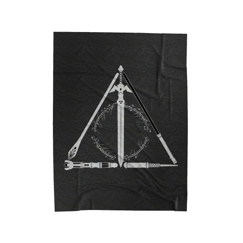 Deathly Hallows Swords Velveteen Blanket