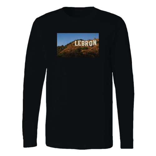 This classic fit hollywood sign lebron basketball inspired lebron james long sleeve shirt is casually elegant and very comfortable. With fine quality print to make one stand out, it's a perfect fit for every occasion.