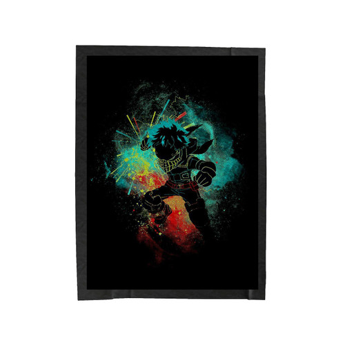 Deku Silhouette My Hero Academia Velveteen Blanket