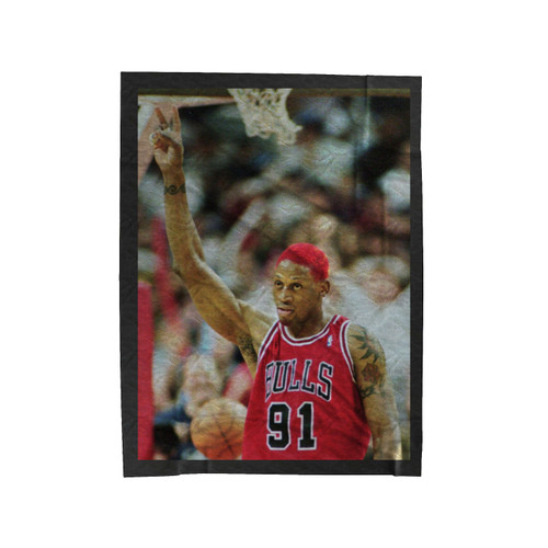 Dennis Rodman Bulls 91 1 Velveteen Blanket