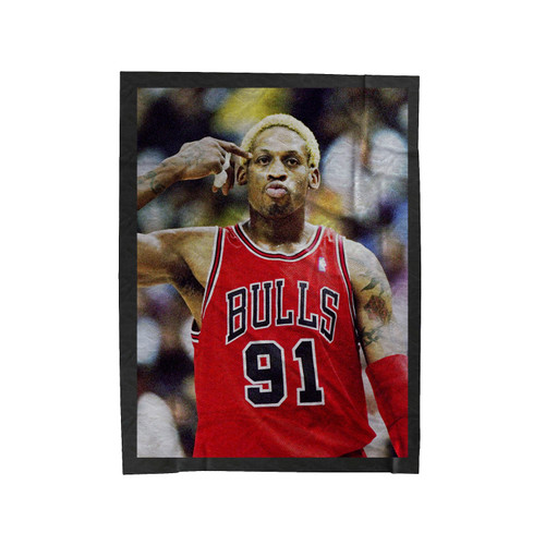 Dennis Rodman Chicago Bulls 91 Velveteen Blanket